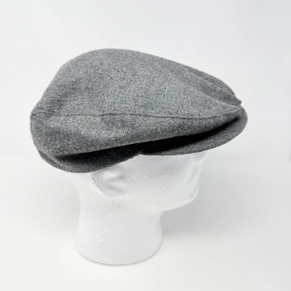 Country Gentleman Mens Grey Wool Blend Flat Cap Ivy Newsboy Hat Size 7 5/8